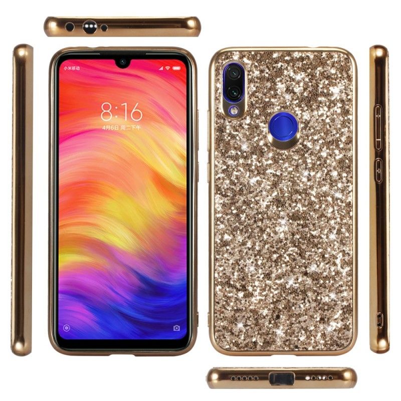 Cover Xiaomi Redmi Note 7 Rød Jeg Er Glitter