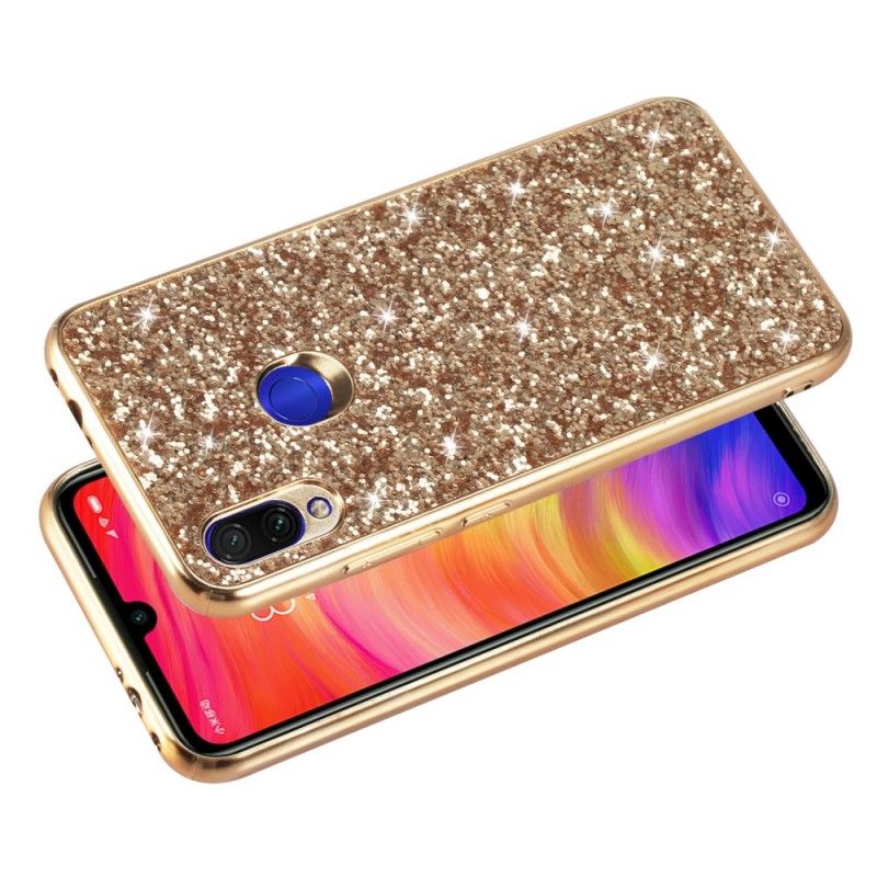 Cover Xiaomi Redmi Note 7 Rød Jeg Er Glitter