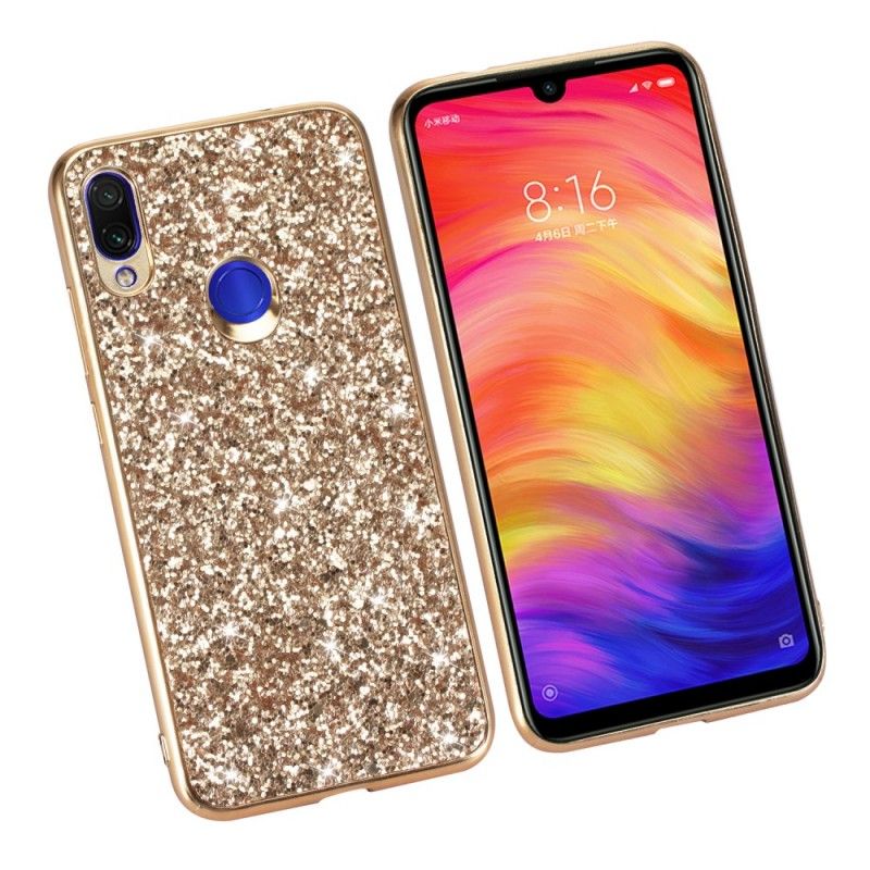 Cover Xiaomi Redmi Note 7 Rød Jeg Er Glitter