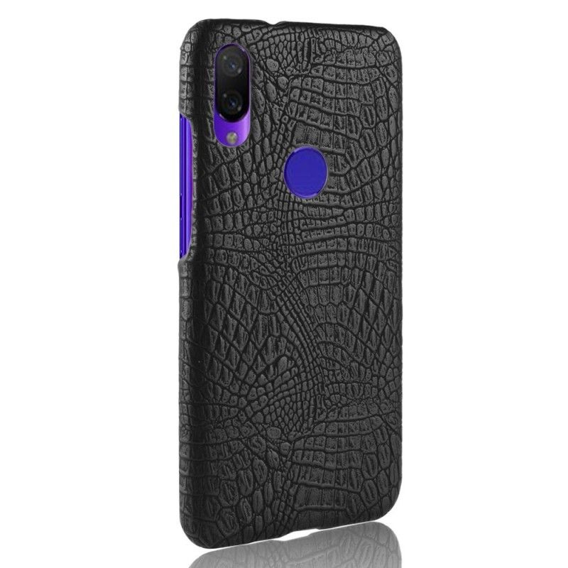 Cover Xiaomi Redmi Note 7 Sort Krokodillehudeffekt