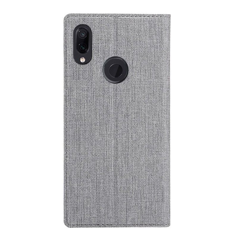 Læder Cover for Xiaomi Redmi Note 7 Sort Struktureret