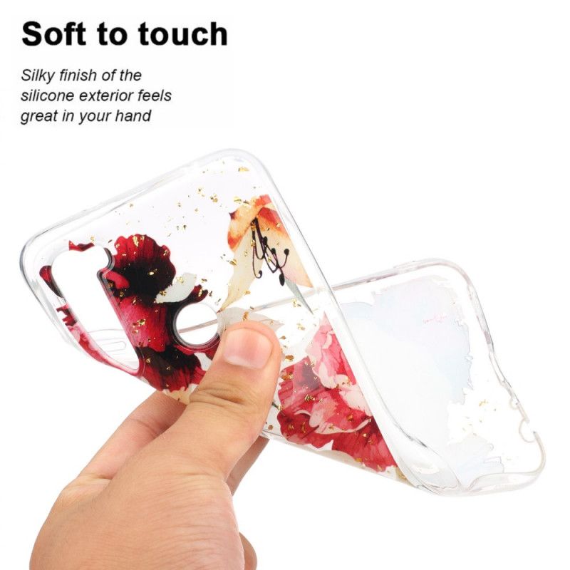 Cover for Xiaomi Redmi Note 8 Gennemsigtige Smukke Buketter