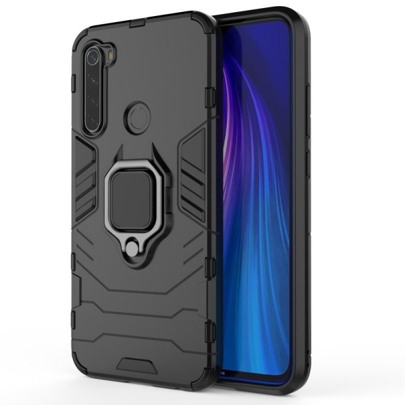 Cover for Xiaomi Redmi Note 8 Sort Resistent Ring