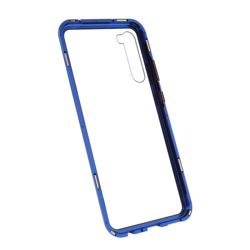 Cover Xiaomi Redmi Note 8 Sort Metalkanter I Hærdet Glas