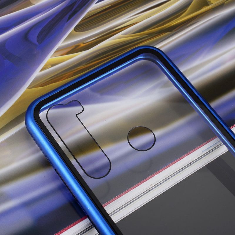 Cover Xiaomi Redmi Note 8 Sort Metalkanter I Hærdet Glas