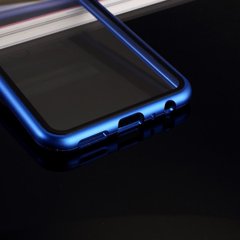 Cover Xiaomi Redmi Note 8 Sort Metalkanter I Hærdet Glas