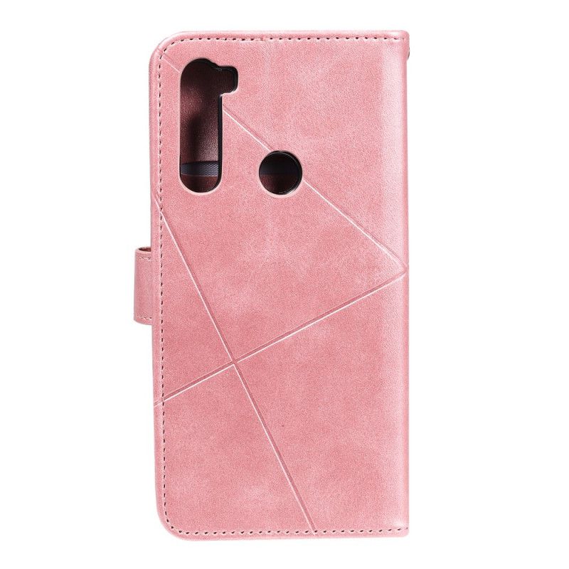 Flip Cover Læder for Xiaomi Redmi Note 8 Rød Diamant Imiteret Læder