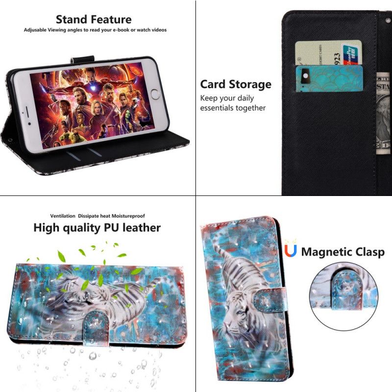 Flip Cover Læder Xiaomi Redmi Note 8 Lucien Tigeren