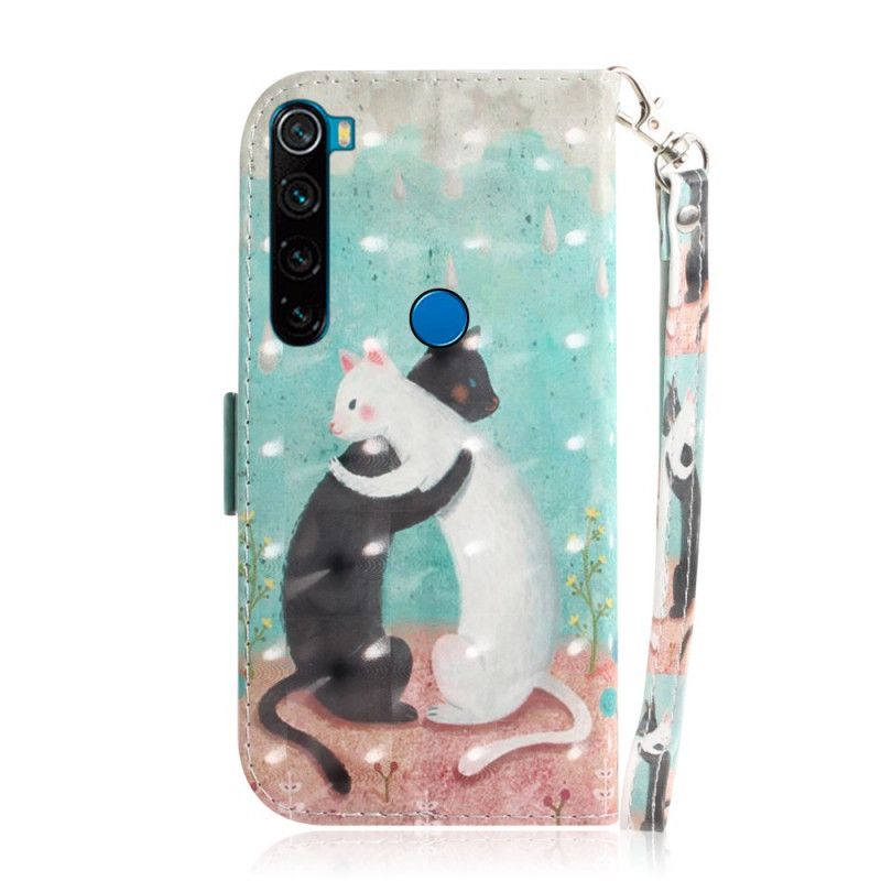 Flip Cover Xiaomi Redmi Note 8 Thong Cat Friends