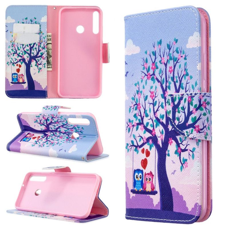 Flip Cover Huawei P40 Lite E / Y7p Ugler På Gyngen
