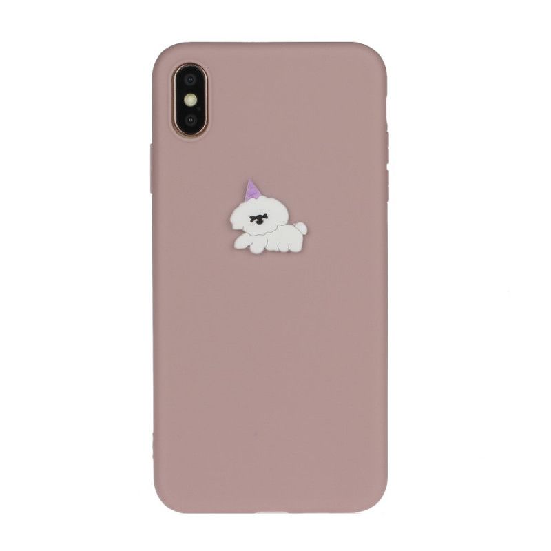 Cover iPhone X Hvid Silikone Dyrelogo billigttilbehor.com