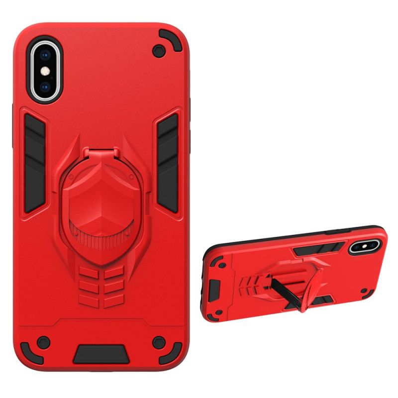 Cover iPhone X Sort Aftagelig Rustning Med Ringholder
