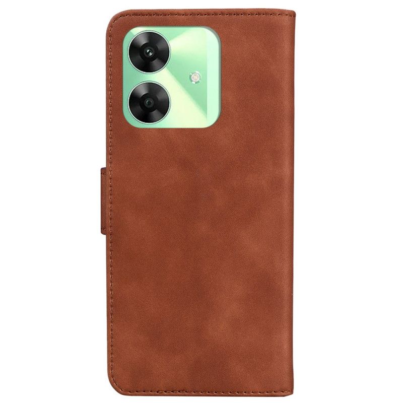 Flip Cover Til Realme C63 Ruskindseffekt