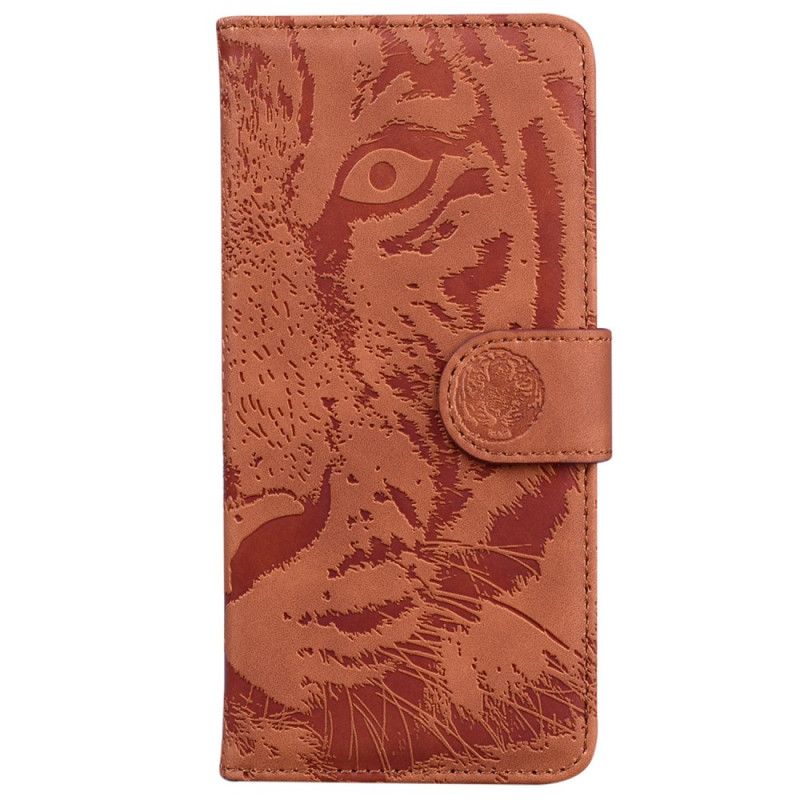 Læder Cover Realme C63 Tigerprint