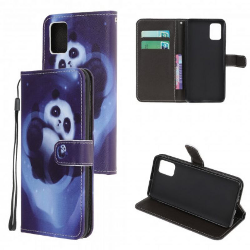 Flip Cover Til Moto G100 Panda Space Strappy
