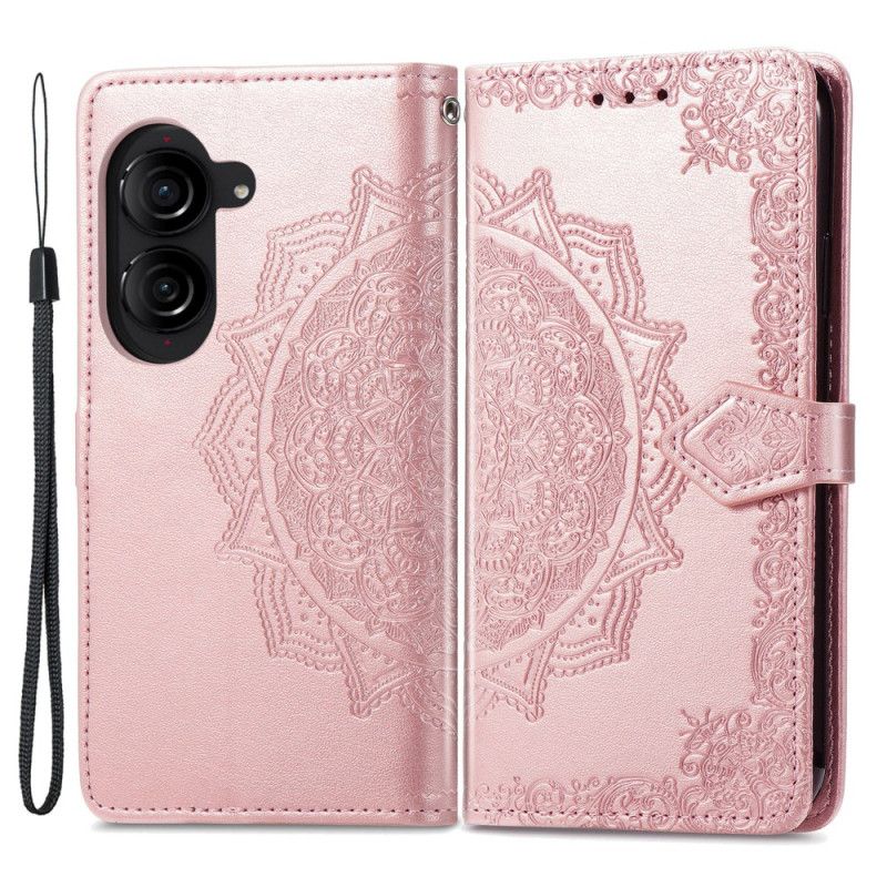 Læder Cover Asus Zenfone 10 Telefon Etui Barok Mandala