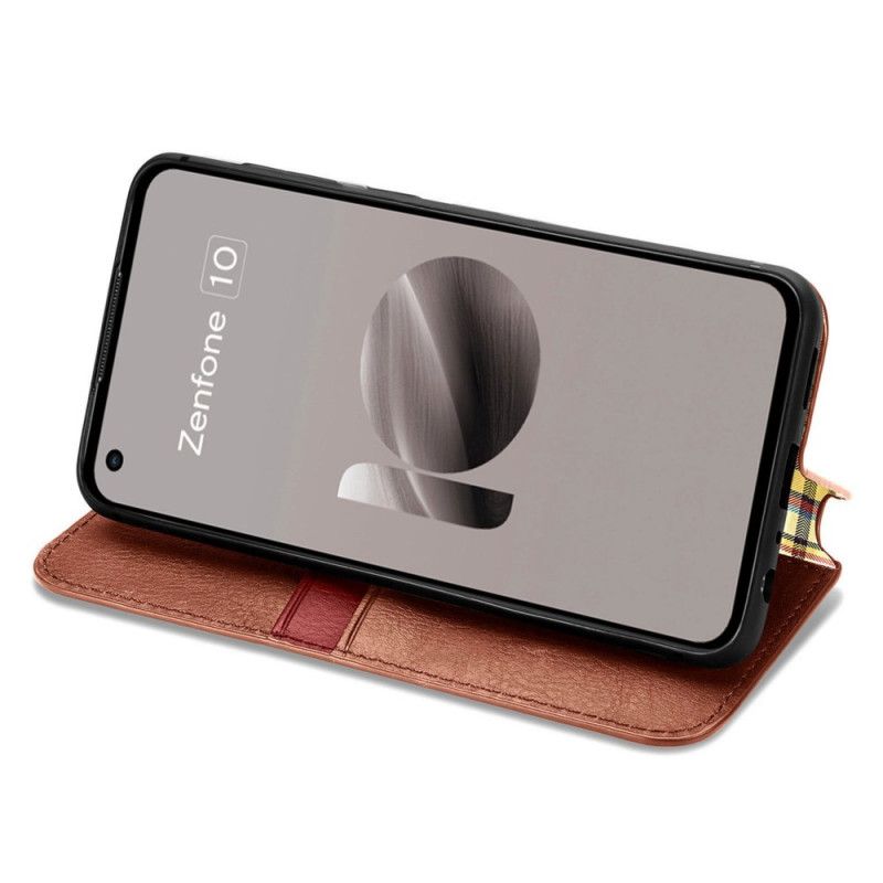 Læder Cover Asus Zenfone 10 Telefon Etui Ruskindseffekt Med Kant