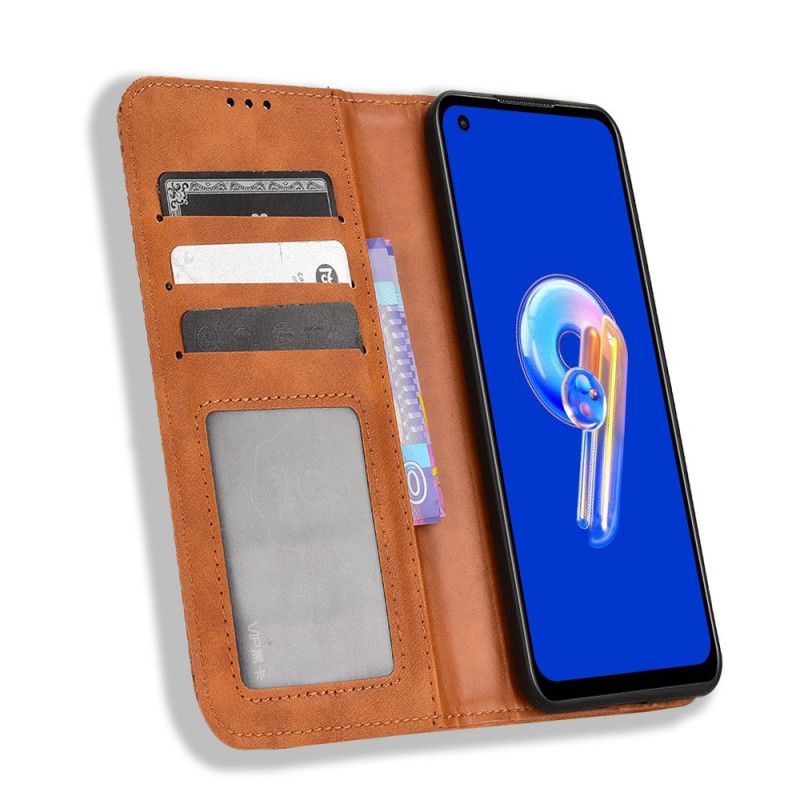 Læder Cover Asus Zenfone 10 Telefon Etui Vintage Frieze