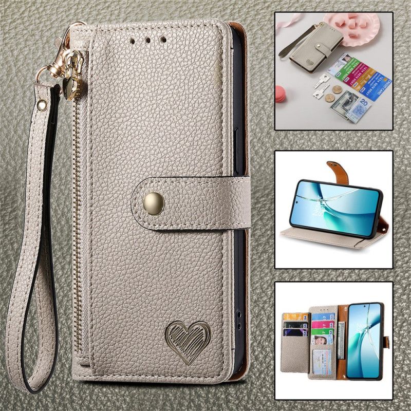 Flip Cover Huawei Nova 13 Pro Hjerte Design Rfid Beskyttelse