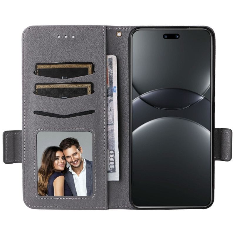 Flip Cover Huawei Nova 13 Pro Litchi Kunstlæderrem