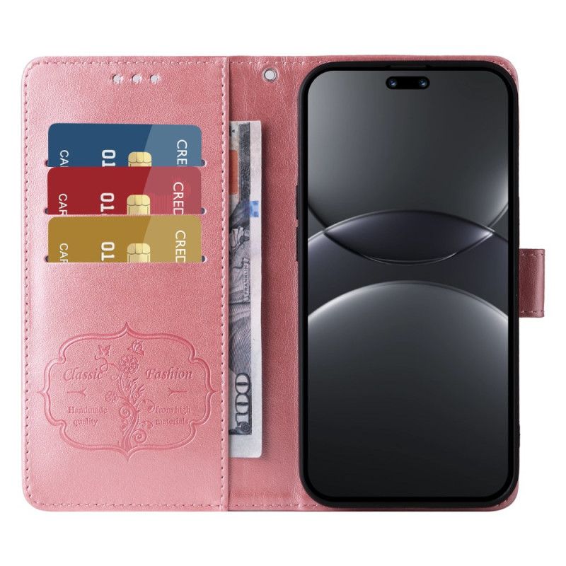 Læder Cover Huawei Nova 13 Pro Blomstermønster