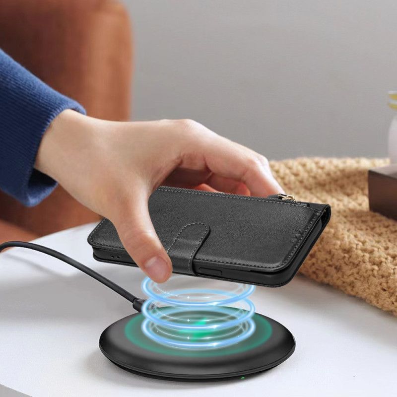 Læder Cover Huawei Nova 13 Pro Pung Med Lynlås