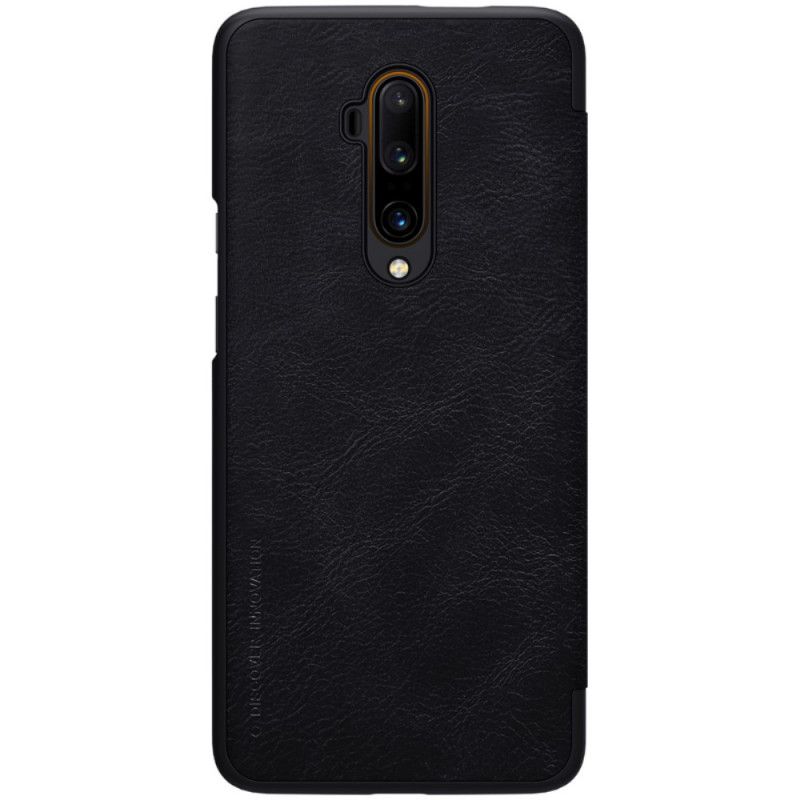 Læder Cover OnePlus 7T Pro Rød Nillkin Qin-Serie