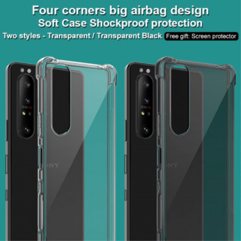 Cover Sony Xperia 1 Iii Gennemsigtig Med Imak-skærmfilm