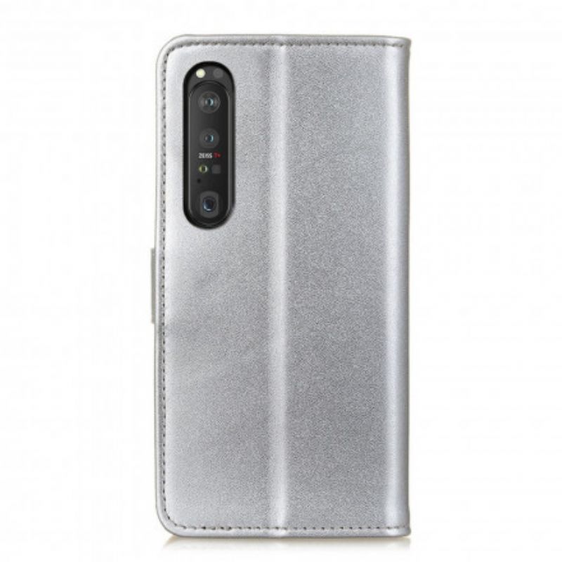 Flip Cover Sony Xperia 1 Iii Almindeligt Imiteret Læder