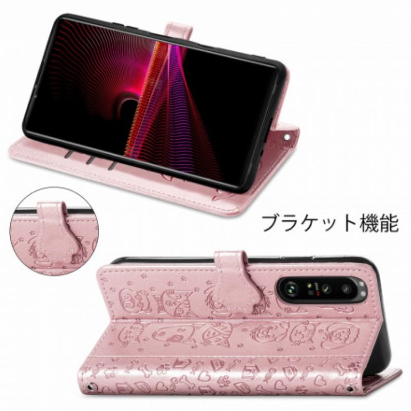 Flip Cover Sony Xperia 1 Iii Animerede Dyr