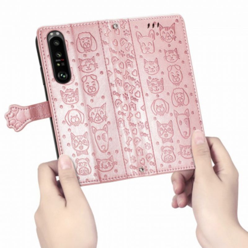 Flip Cover Sony Xperia 1 Iii Animerede Dyr