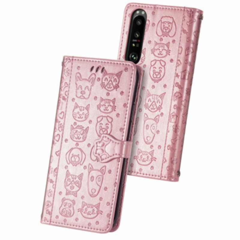 Flip Cover Sony Xperia 1 Iii Animerede Dyr