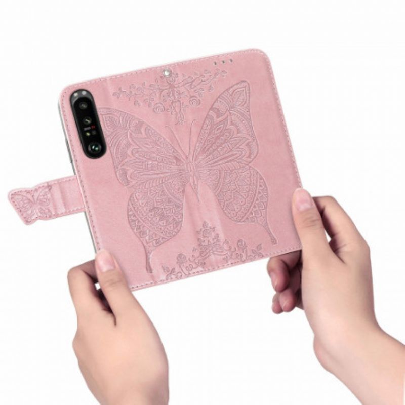 Flip Cover Sony Xperia 1 Iii Halve Sommerfugle