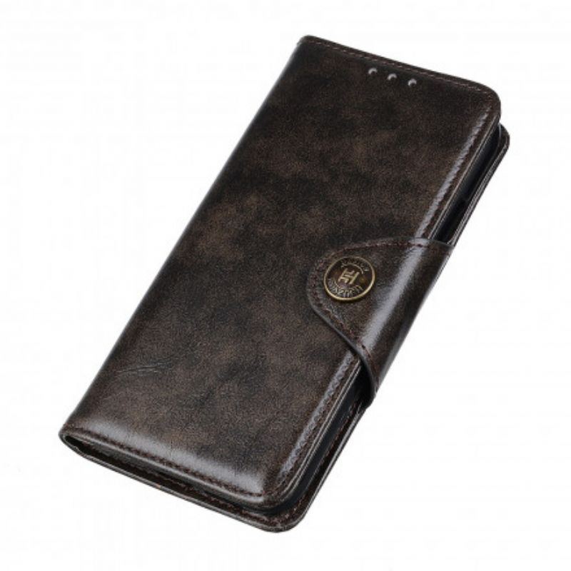 Flip Cover Sony Xperia 1 Iii Patentknap I Imiteret Læder