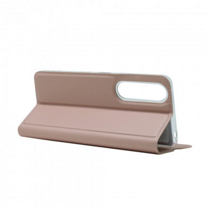 Læder Cover Sony Xperia 1 Iii Telefon Etui Magnetisk Lås