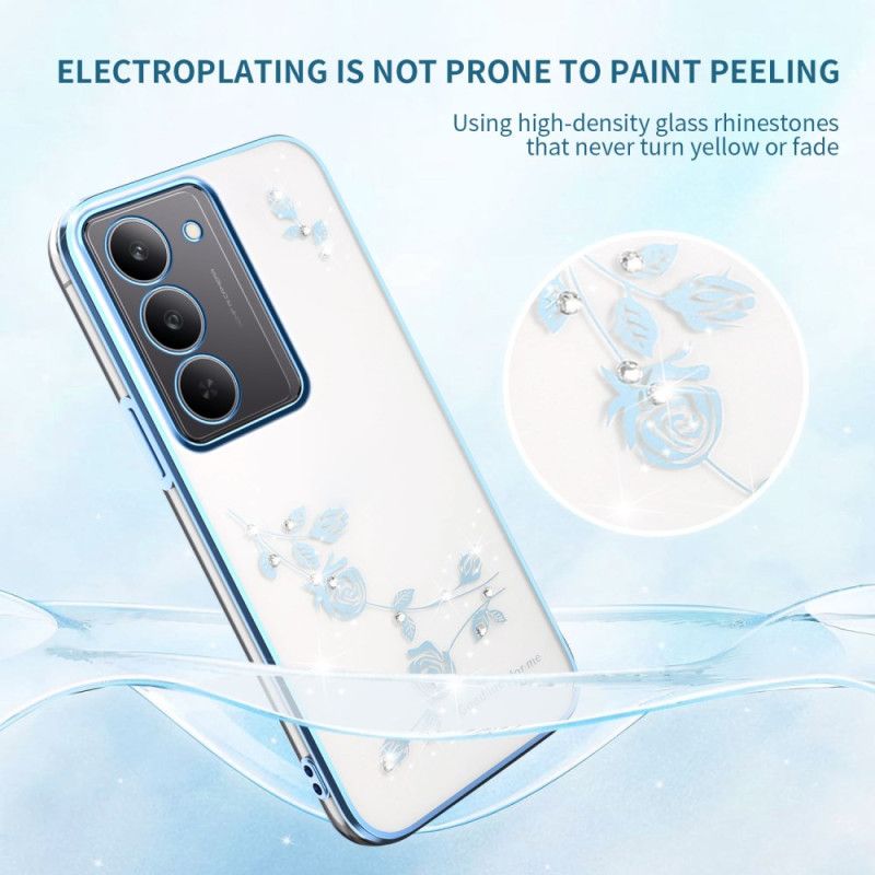 Cover Realme 14x 5g Kadem Blomsterdekoration Og Rhinsten