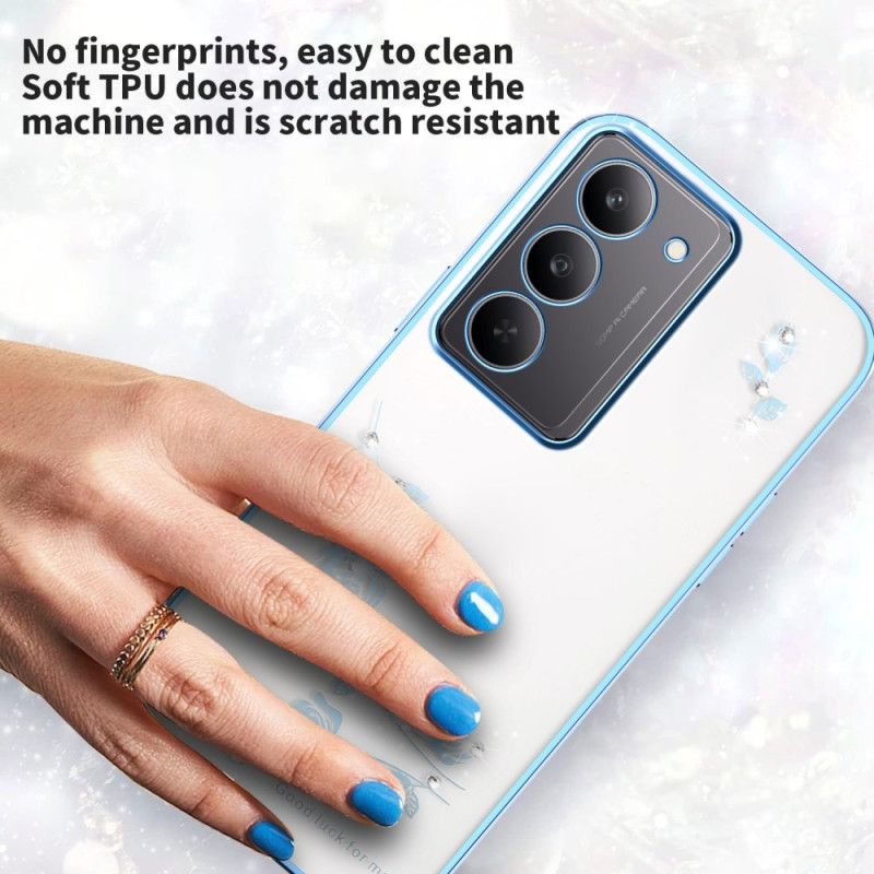 Cover Realme 14x 5g Kadem Blomsterdekoration Og Rhinsten