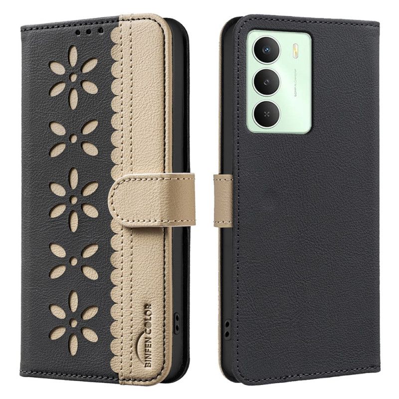 Flip Cover Realme 14x 5g Blomstermønster Binfen Color