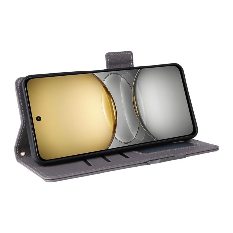 Flip Cover Realme 14x 5g Litchi-kunstlæder Med Rem