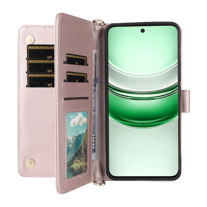 Flip Cover Realme 14x 5g Quiltet Med Rem Og Skulderrem