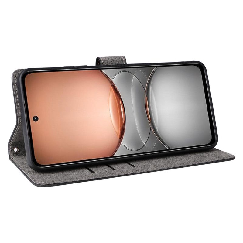 Flip Cover Realme 14x 5g Rfid-beskyttelse Med Ruskindseffekt