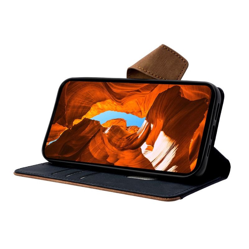 Flip Cover Realme 14x 5g Vintage Tofarvet