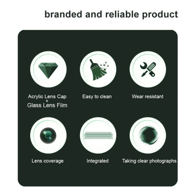 Linsebeskytter I Hærdet Glas Til Realme 14x 5g (sort Version) Imak