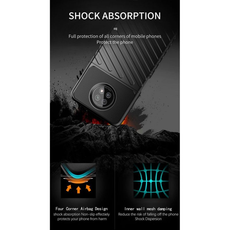 Cover for Xiaomi Redmi Note 9 5G / Note 9T 5G Sort Torden Serie