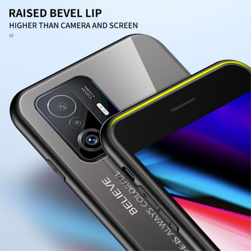 Cover Xiaomi Mi 11t / 11t Pro Telefon Etui Hærdet Glas Hej