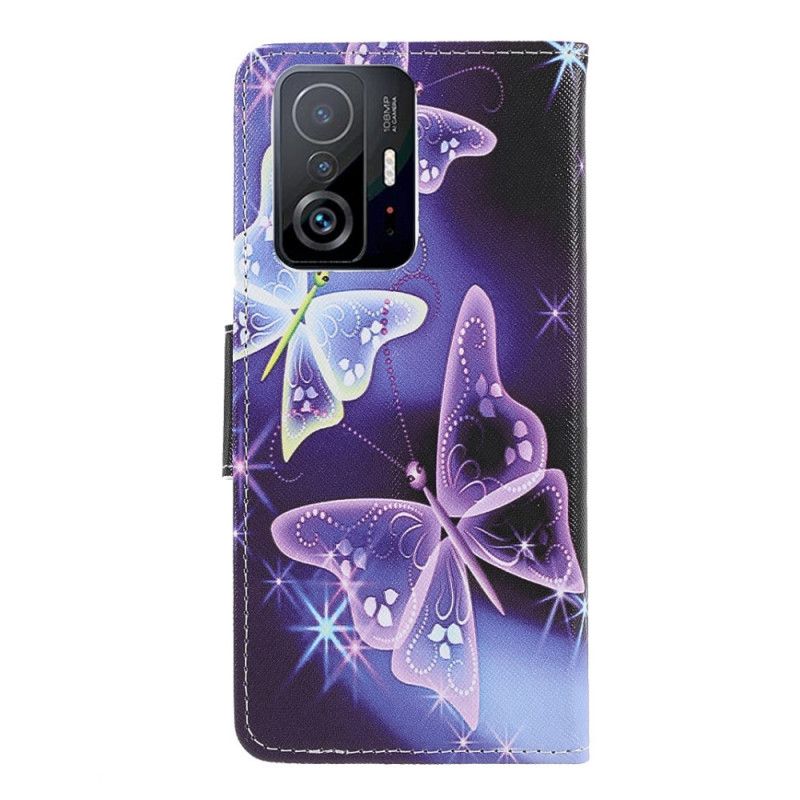 Flip Cover Til Xiaomi Mi 11t / 11t Pro Moderne Sommerfugle