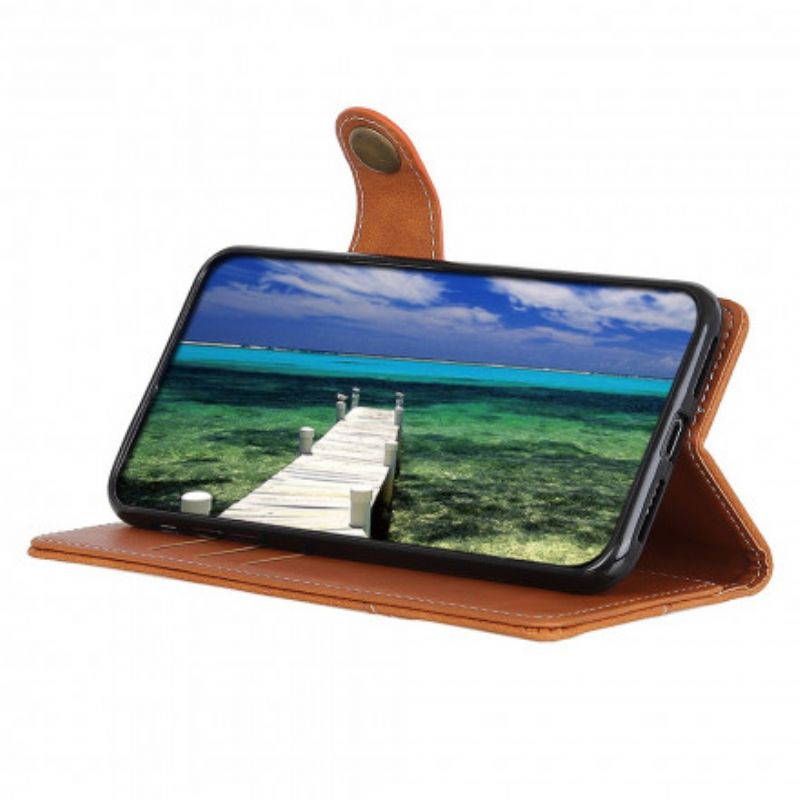 Flip Cover Xiaomi Mi 11t / 11t Pro Kunstnerisk Syningsknap