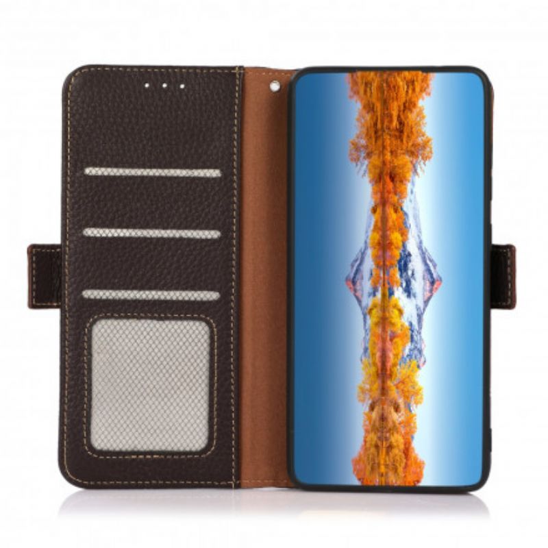 Flip Cover Xiaomi Mi 11t / 11t Pro Litchi Læder Khazneh Rfid
