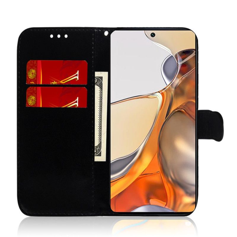 Flip Cover Xiaomi Mi 11t / 11t Pro Spejlcover I Imiteret Læder