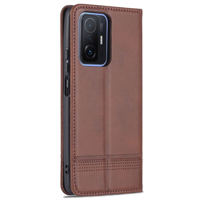 Læder Cover Xiaomi Mi 11t / 11t Pro Telefon Etui Azns Imiteret Læder